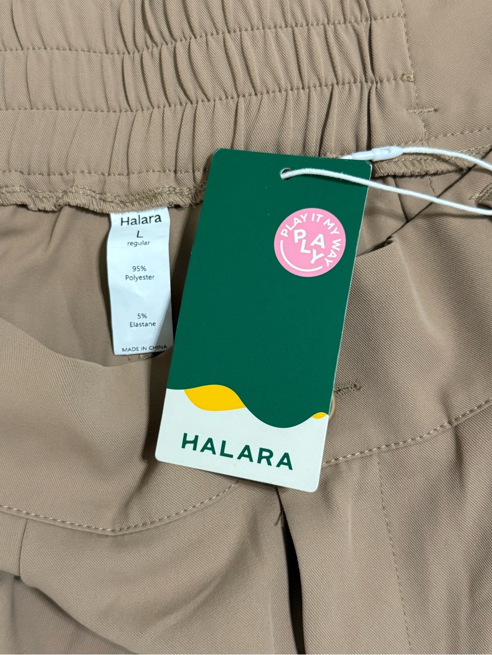 HALARA Women's Beige Pantsuit Pants - Neutral Tan Trousers